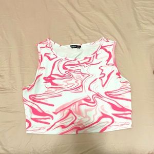 marble pink top